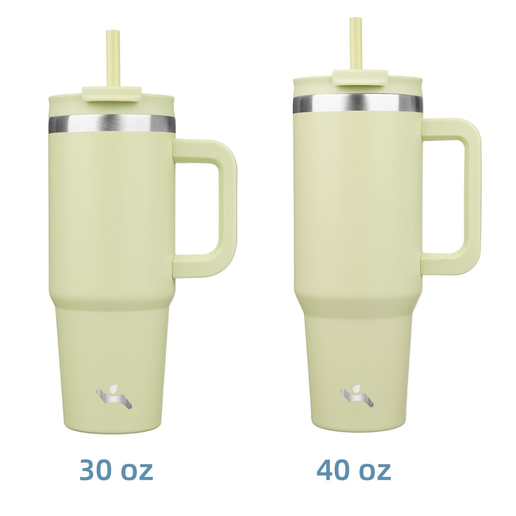 Konokyo 40 oz Insulated Tumbler Water Bottle with Handle, Straw Lid