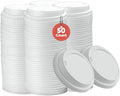 Smygoods Coffee Cup Lids, Dome Lid for 10/24 Ounce cups, Paper cups, White, 50 Count [No Cups Included]