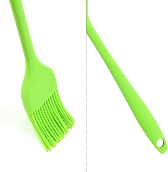 Silicone brush， BBQ/Pastry Basting Brushes,Silicone Cooking Grill Barbecue Baking Pastry Oil/Honey/Sauce Brush (7 PCS,yellow)