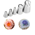 Chrysanthemum Pastry Tips,Rose Flower Piping Tips Set,Tulip Frosting Tips Buttercream Decoration,Icing Piping Pastry Nozzles for Cake Cupcake Decorating,5 Pcs