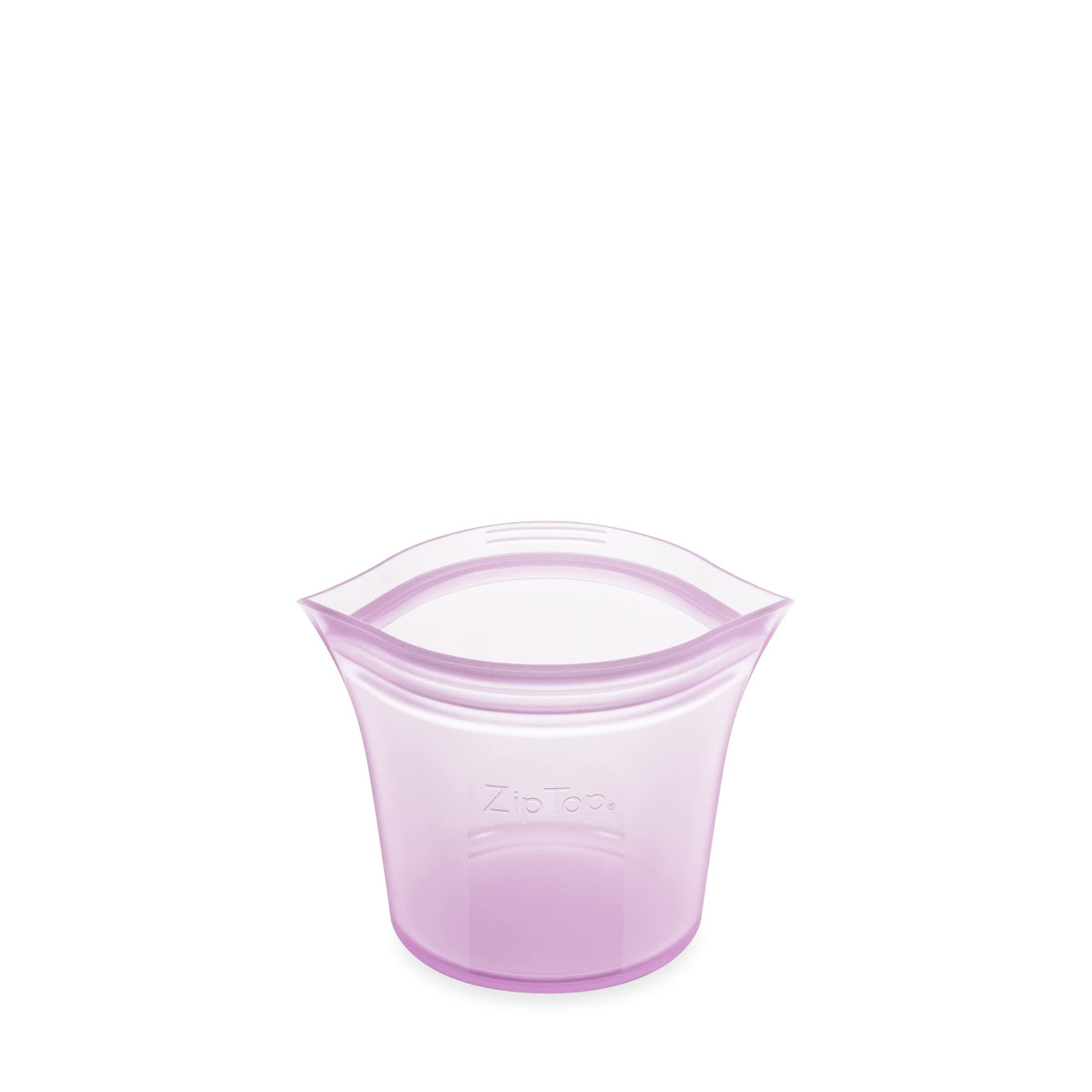 Zip Top Reusable Food Storage Bags | Medium Cup [Lavender] | Silicone Meal Prep Container | Microwave, Dishwasher and Freezer Safe | Made in the USA