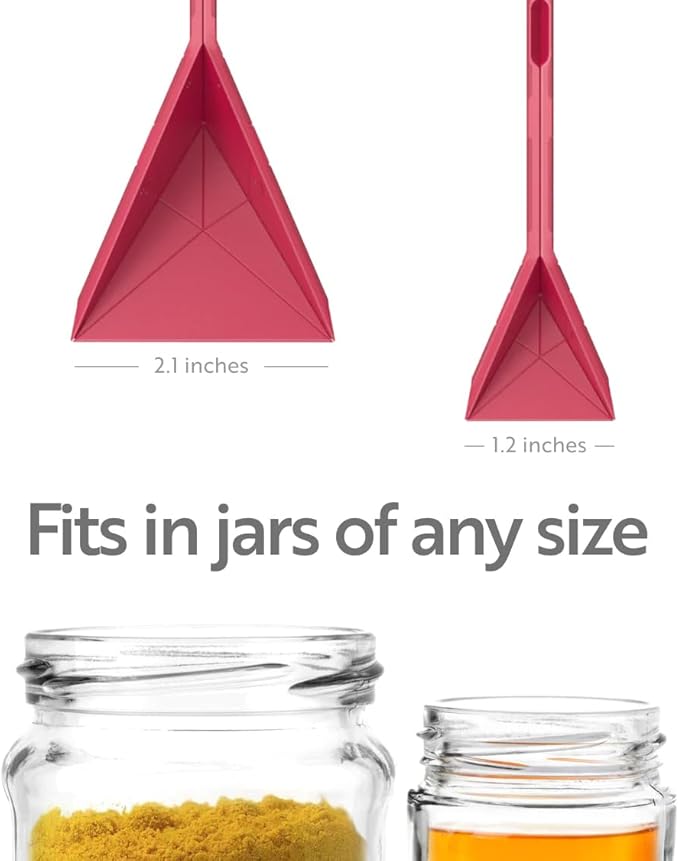 POLYGONS FLAT 3-IN-1 FOLDING MEASURING SPOONS | 2 Spoons with 6 Different Sizes (Purple)