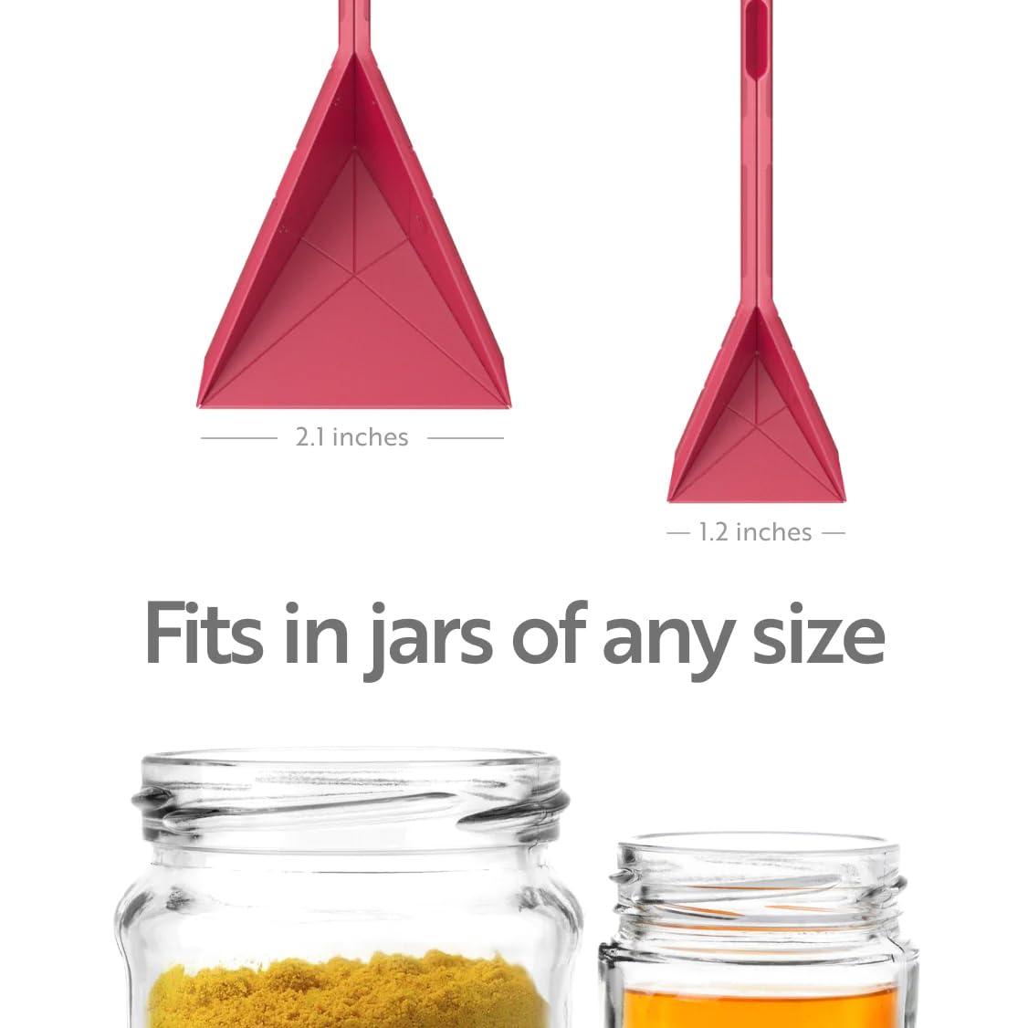 POLYGONS - Original Flat 3-in-1 Folding Measuring Spoons | 2 Spoons fold into 6 Sizes | Magnetic | DuraBend Tech lasts 100k+ folds | LeakProof for Wet & Dry | Gift Packaging | Baking/Cooking (Pink)