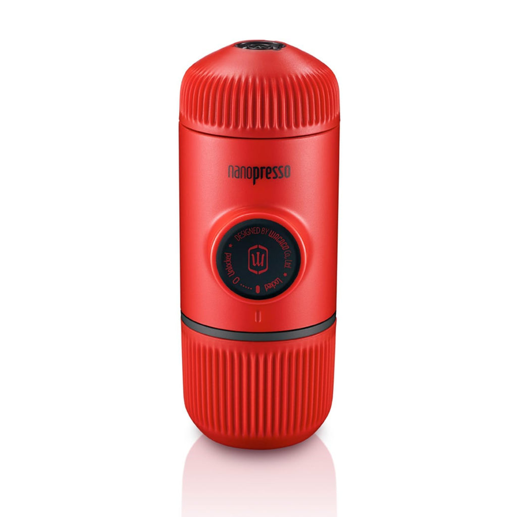 WACACO Nanopresso Portable Espresso Maker, Upgrade Version of Minipresso, 18 Bar Pressure, Red Patrol Edition, Small Travel Coffee Maker, Manually Operated, Compatible with Ground Coffee