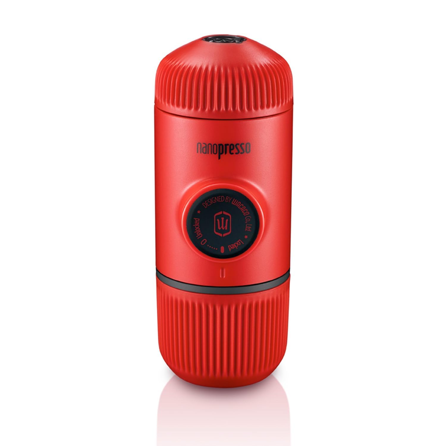 WACACO Nanopresso Portable Espresso Maker, Upgrade Version of Minipresso, 18 Bar Pressure, Red Patrol Edition, Small Travel Coffee Maker, Manually Operated, Compatible with Ground Coffee