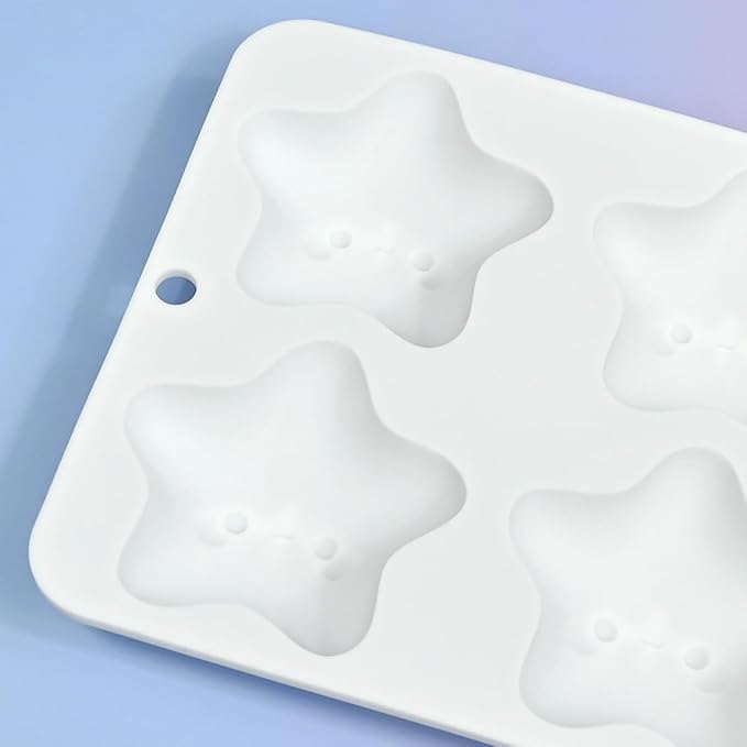 mostsom Cute Star Cartoon Shaped Dessert Mousse Molds 3d Silicone Cake Mold Muffin Pan Baking Tools For Cakes Decorating Supplies (M_ Star)