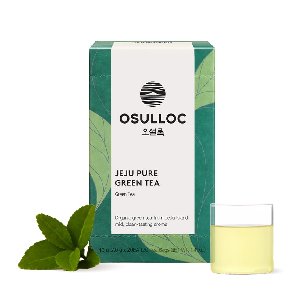 OSULLOC Tangerine Tea (Fresh Jeju Tangerine Flavor), Iced tea bags Fruit tea Blend, Premium Teabags from Jeju Island, 20 count