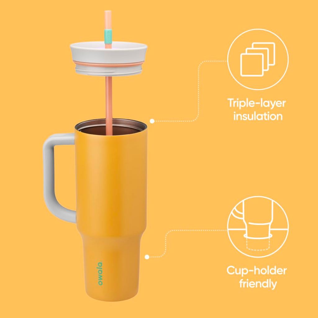 Owala Tumbler Stainless Steel Water Bottle 40 oz Tropical