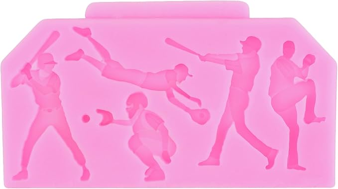 Mujiang Baseball Fondant Molds Sports Theme Silicone Molds Baseball Cap Bat Cake Decoration Mold For Cake Decorating Chocolate Gum Paste Candy Polymer Clay Set Of 3