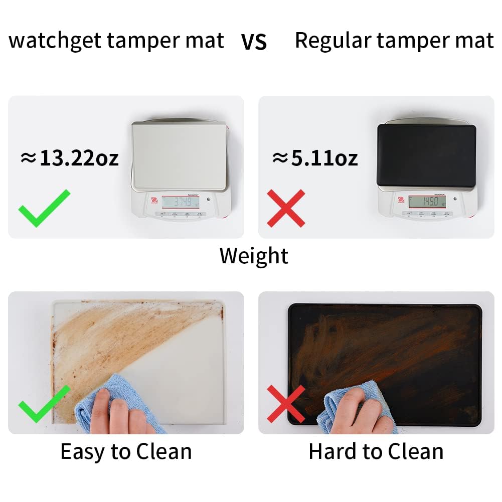 watchget Espresso Tamping Mat,Silicone Portafilter Pad for Counter
