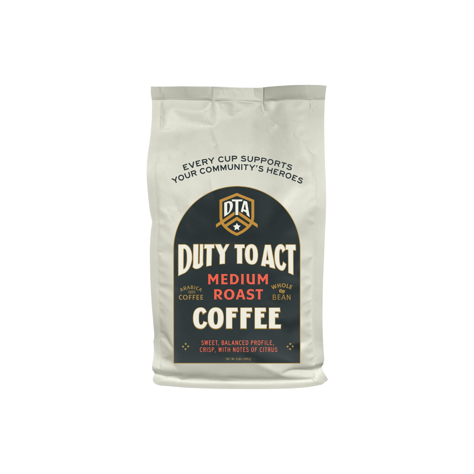 Duty to Act Medium Roast Whole Bean Coffee, 2 lbs (Pack of 1)