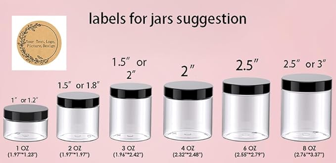 Custom Stickers Kraft Paper Labels Personalized Withe Text, Business Logo Customized Food Jars Labels Bakery Label Sticker Package Favor Canning Circle 100pcs (Style 6)