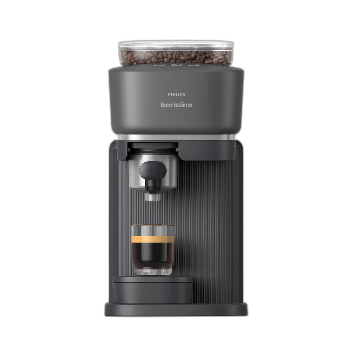 PHILIPS Baristina Espresso Machine & Milk Frother Bundle, Natural White