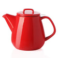 Sweejar 40oz Tea pot with Removable Stainless Steel Infuser,Dishwasher Safe Tea Pots for Loose Tea,Tea Pots with Infuser for Chrismas Women Gift (Red)