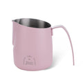 Milk Frothing Pitcher 500ML - Pink Espresso Steaming Pitcher, Stainless Steel Coffee Milk Frothing Cup with Large Handle and Scale, Espresso Machine Accessories for Barista