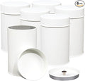 Tea Canister, 6 Pack Tea Tin Loose Leaf Tea Storage Tea Tins For Loose Tea, Tea Storage Loose Leaf Metal Tea Tin Canister For Loose Tea Storage Coffee Sugar Candy Herbs And Spices (White)