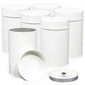 Wuqoioo Tea Canister, 6 Pack Tea Tin Loose Leaf Tea Storage Tea Tins For Loose Tea, Tea Storage Loose Leaf Metal Tea Tin Canister For Loose Tea Storage Coffee Sugar Candy Herbs And Spices (White)