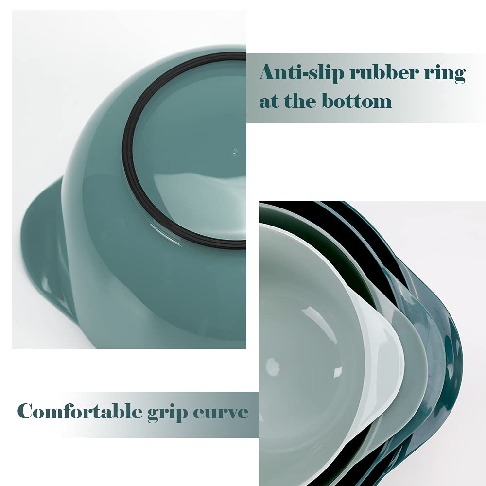 BoxedHome Plastic Mixing Bowl Set of 4, BPA free