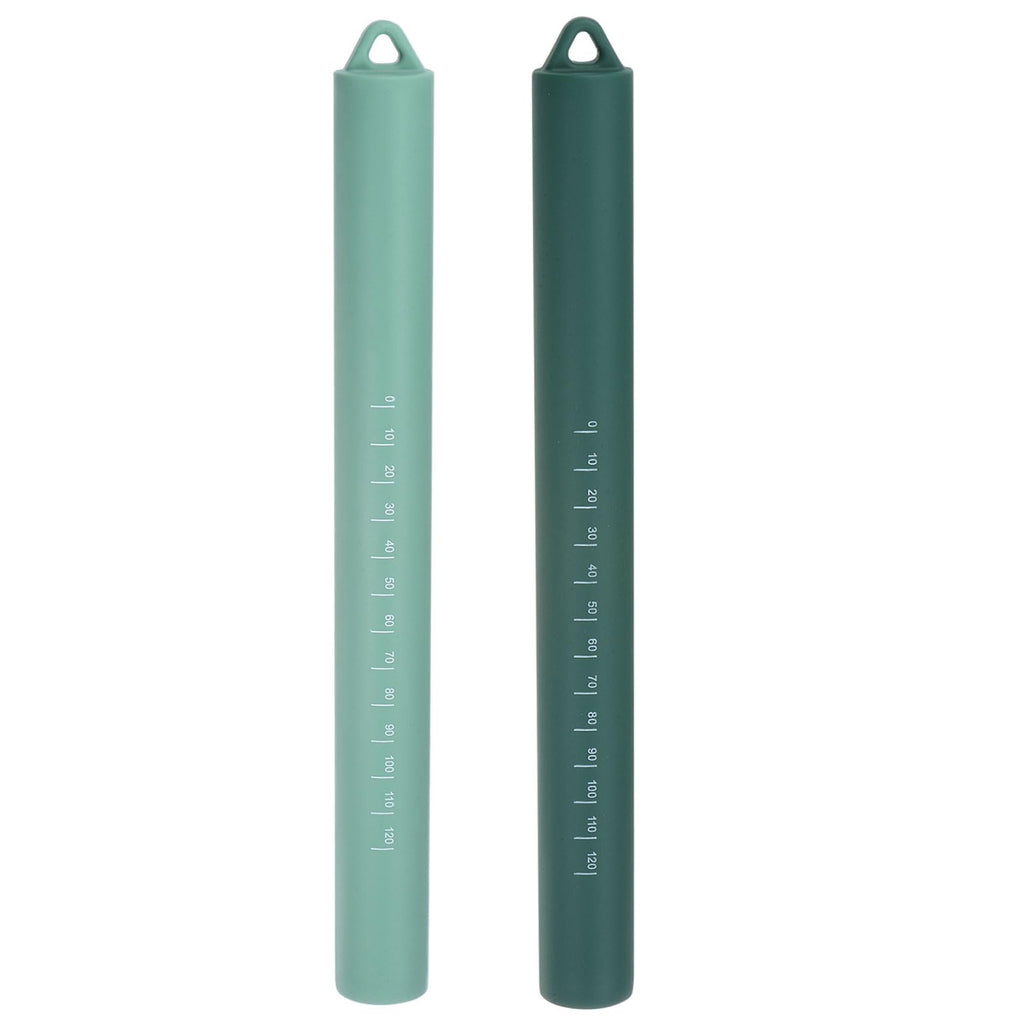 HARFINGTON 2pcs Silicone Rolling Pin 10" Stainless Silicone Surface Non-Stick Stainless Steel Inner Core Dough Roller Kitchen Roller for Baking Pastry Pizza Fondant Bread, Green,Dark Green