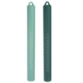 HARFINGTON 2pcs Silicone Rolling Pin 10" Stainless Silicone Surface Non-Stick Stainless Steel Inner Core Dough Roller Kitchen Roller for Baking Pastry Pizza Fondant Bread, Green,Dark Green