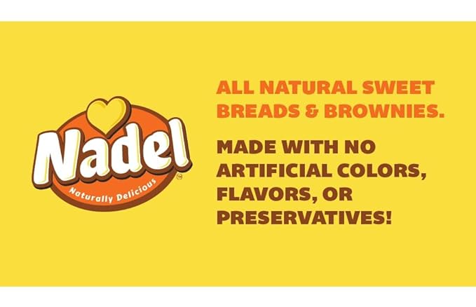 Nadel - Naturally Delicious Sweet Breads Variety Pack (Banana Chocolate Chip, Vanilla Pound Cake, Apple Spice, Pumpkin Spice). (24 Pack, 6 Breads Per Flavor)