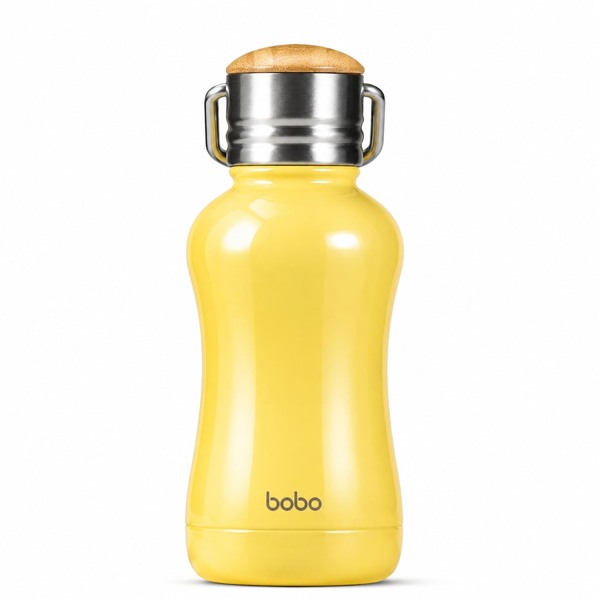 YOHKOH Mini Insulated Water Bottle With Bamboo Lid - 11.8oz Small Vacuum Insulated Water Bottle for Women Kids, 12 Hrs Hot & 24 Hrs Cold Stainless Steel Thermos Leak-Proof BPA-Free (11.8oz,White)