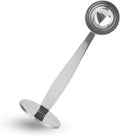 DFD 2-Inch-1 Coffee Scoops, 304 Stainless Steel Tablespoon Measure Spoon with Pressed Bottom for Coffee Bean Press Coffee Grinding Pressing（Silver15 ml）