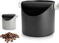 Ompellus Espresso Knock Box, Large Capacity & Non-Slip Base Coffee Knock Box, Barista Tools, Espresso Machine Accessories (Black-Small)