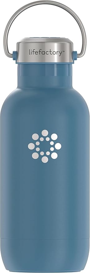 Lifefactory 16 oz Stainless Steel Sports Bottle with Chug Cap