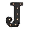 Foaky LED Letter Lights Sign Marquee Light Up Letters Sign for Night Light Wedding/Birthday Party Battery Powered Christmas Lamp Home Bar Decoration(J)