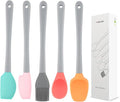 Mini Silicone Spatula Set of 5 - Heat Resistant & Nonstick Rubber Spatulas - Dishwasher Safe Kitchen Utensils for Cooking, Baking, Mixing