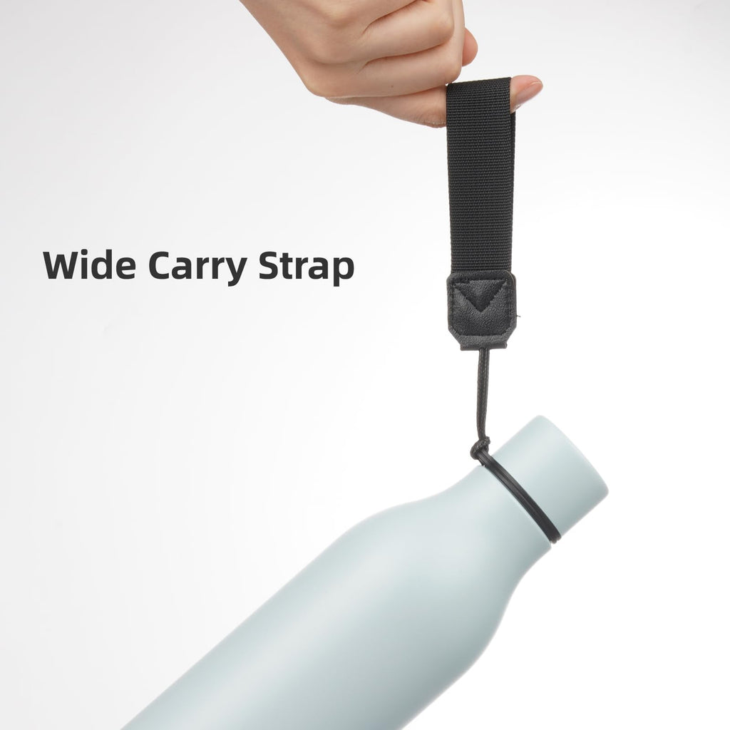 Konokyo 18 oz Insulated Stainless Steel Metal Water Bottle with Strap
