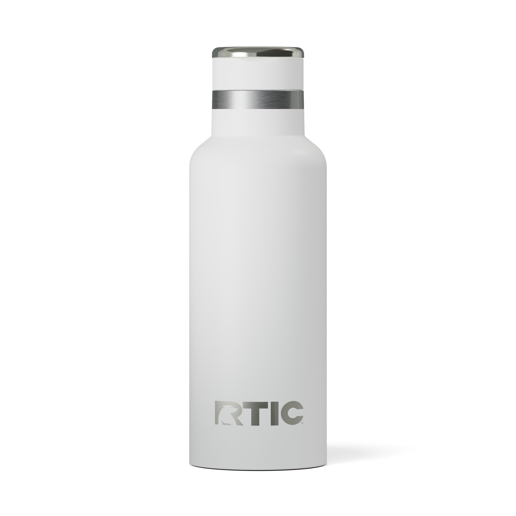 RTIC 16oz Journey Water Bottle, Ceramic Lined, White