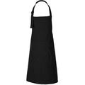 RAJRANG Chef Apron for Women Men with Pockets Cotton Kitchen Cooking Long Plain Aprons Black 35x27 Inches