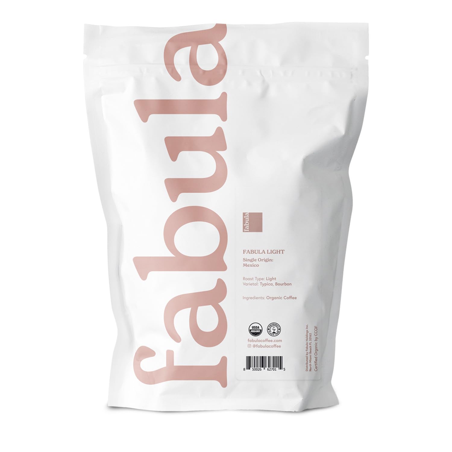 Fabula Coffee Light Roast Whole Beans - Organic - Low Acid - Single Origin - Non-GMO - Mold Free - 12 Ounces