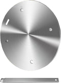 6.3Inch Heat Diffuser Plate, Grourarty Stainless Steel Cooking Induction Adapter Simmer Plate for Electric Gas Glass Cooktop Hob Ring, Induction Cooktop Converter Plate with Handle