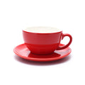 Coffeezone Latte Art Cup and Saucer Cappuccino & Americano, New Bone China, Mate for Coffee Shop and Barista (Matte Brown, 8.5 oz)