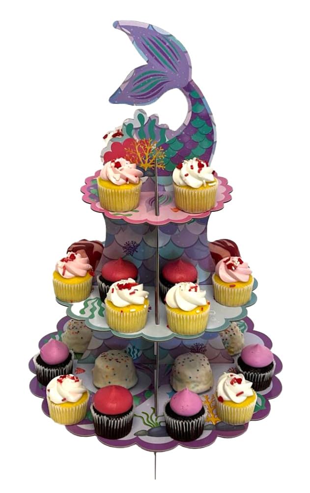 Mermaid Cupcake Stand, 3 Tier Cupcake Stand