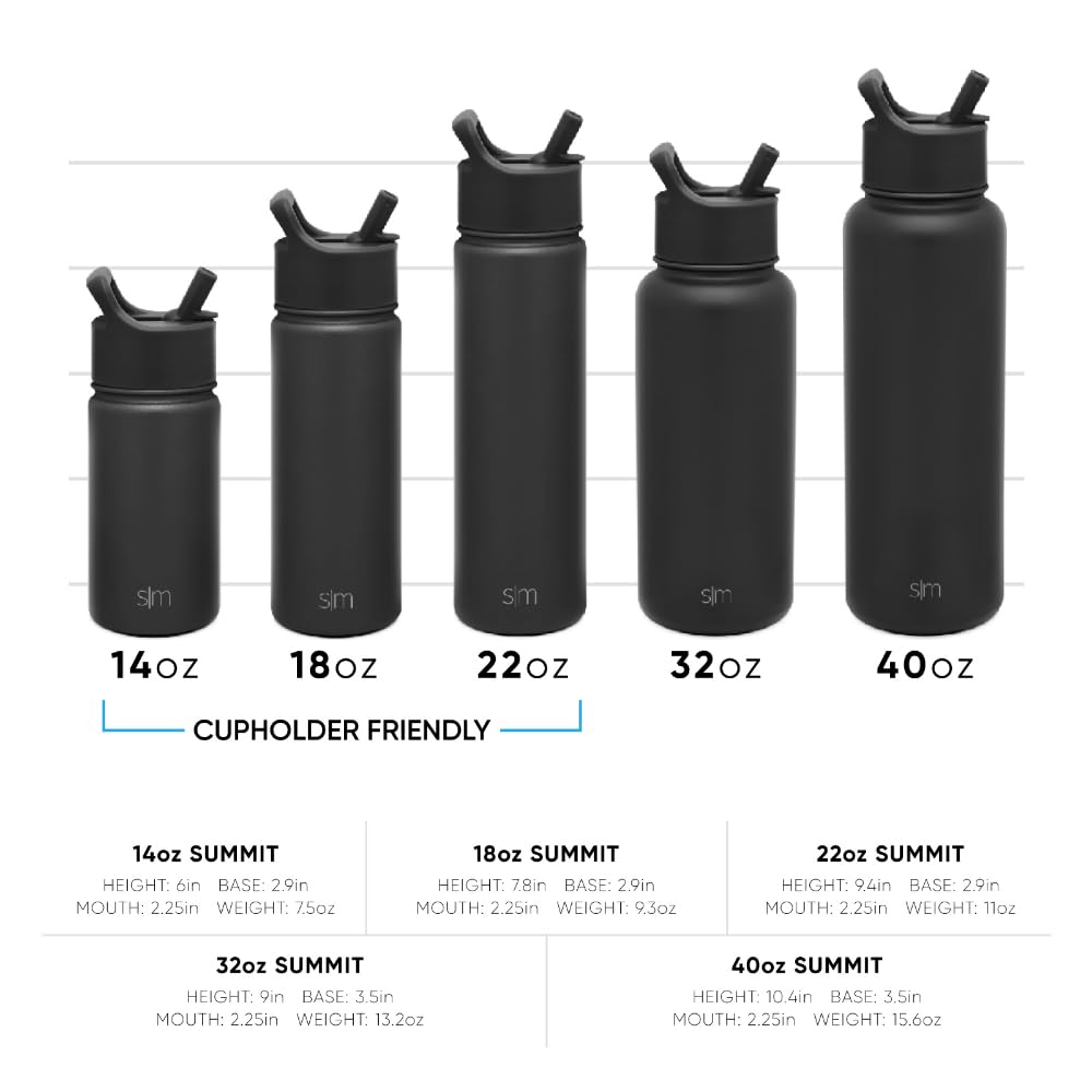 Simple Modern Insulated Water Bottle with Straw | 22oz | Beige