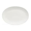 over&back Coupe Stoneware Serving Platter - Elegant 1-Piece Oval Serving Platter to Complete Your Kitchen Set - 16.4" x 11.5" - Semi-Matte White