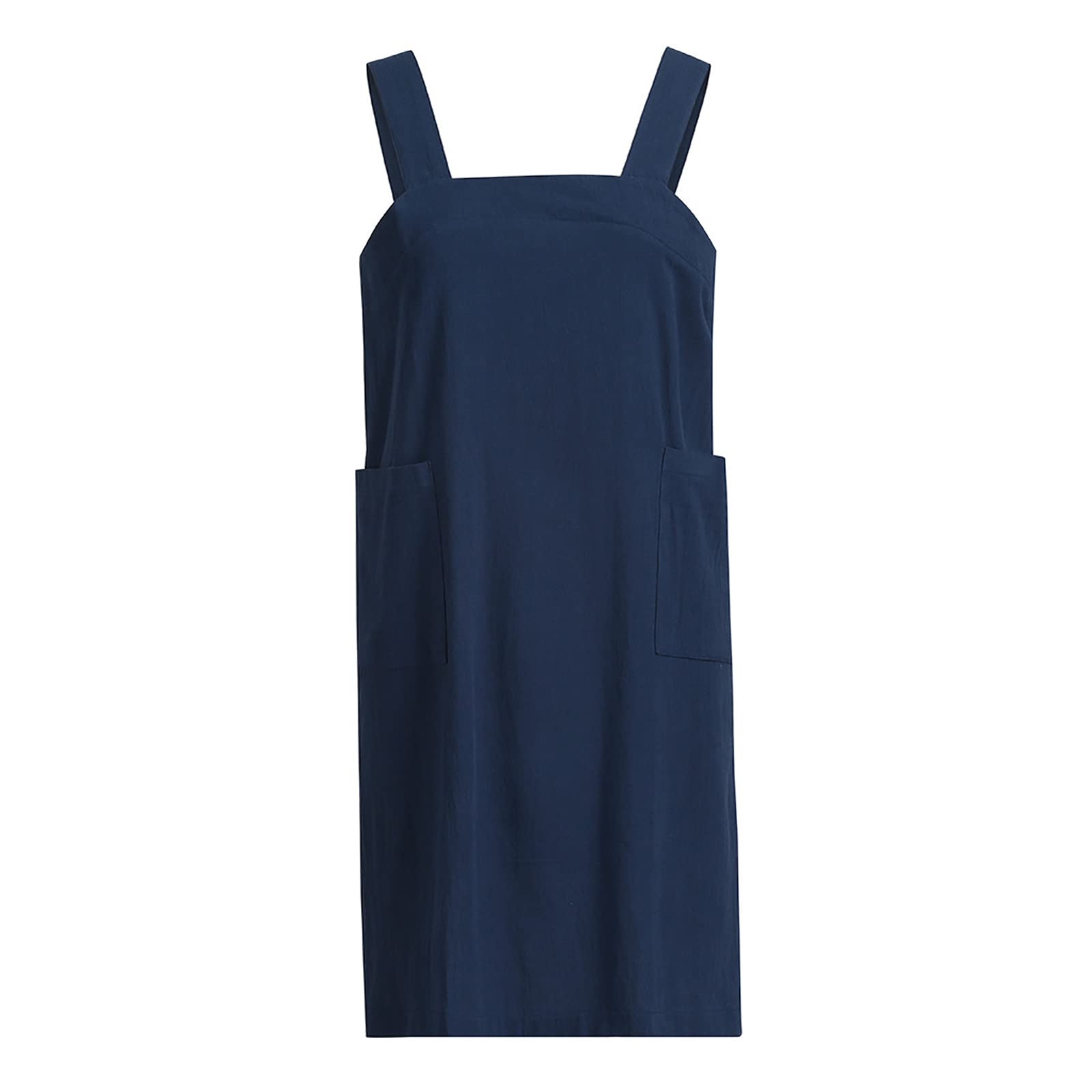 ZQFFB Pinafore Cross Back Apron for Women with Pockets