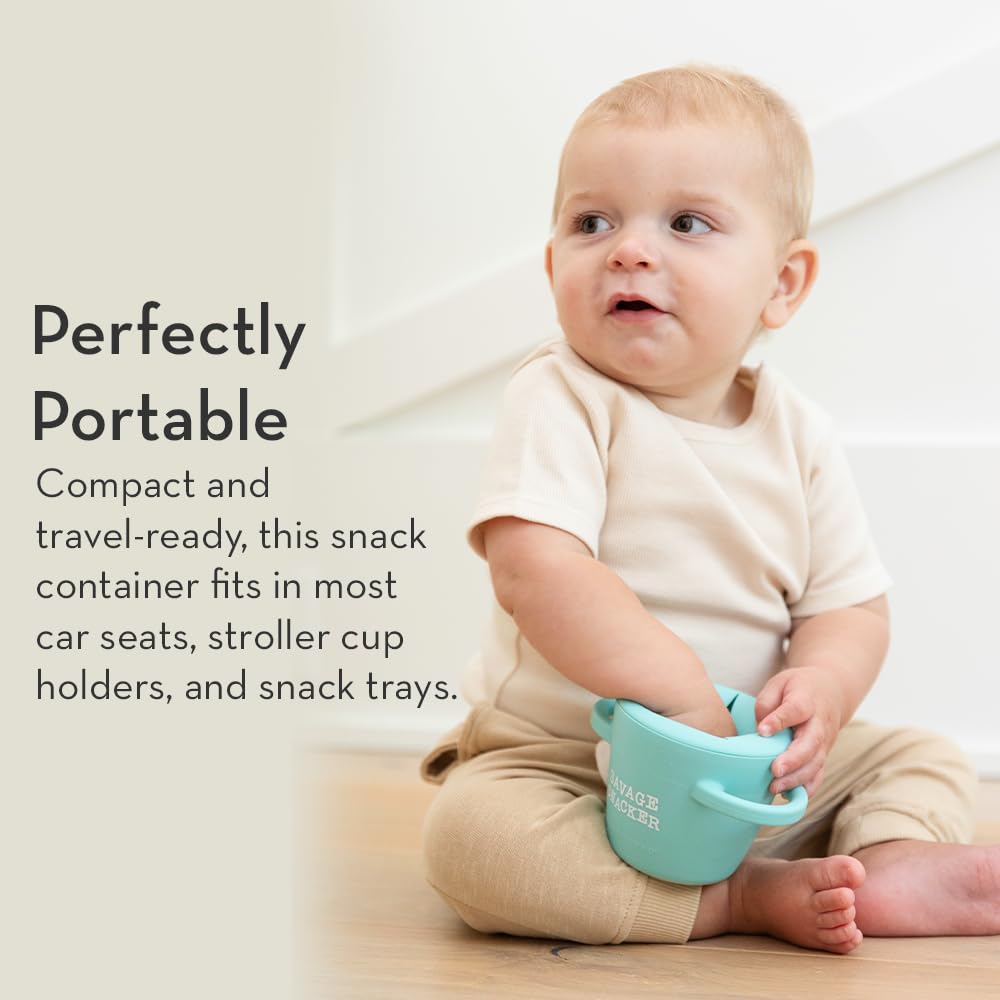 Bella Tunno Snack Cups for Toddlers, Silicone Spill Proof Food Container with Lid, Babies & Kids 6-12 Months, Little Miss Mess