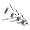 Equilateral Triangle Cookie Cutter Set Large Stainless Steel Geometric Frame Plaque Cookie Cutters Shapes Molds - 1 Inch Depth (4 Sizes)