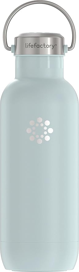Lifefactory 16 oz Stainless Steel Sports Bottle with Chug Cap