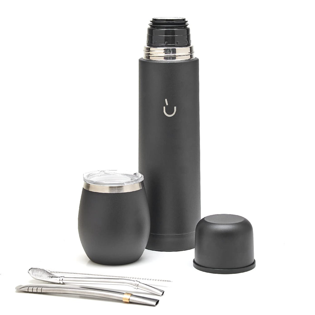 BALIBETOV 25 fl oz Yerba Mate Set, Stainless Steel Mate Gourd, Thermal Flask & Bombilla Straw, Complete Mate Kit, Double Wall Insulated, BPA Free, Dishwasher Safe