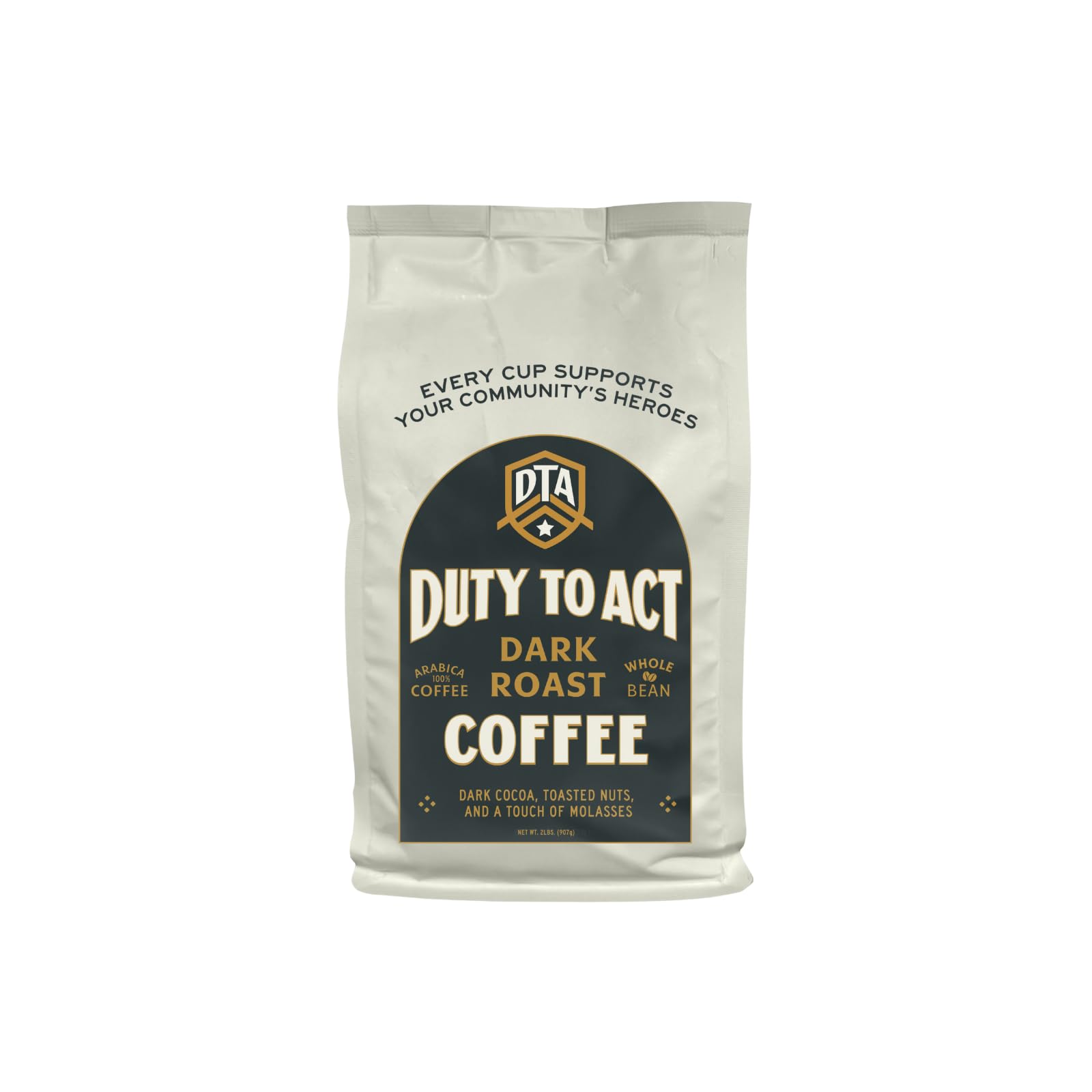Duty to Act Dark Roast Whole Coffee Beans, 2 lbs (Pack of 1)