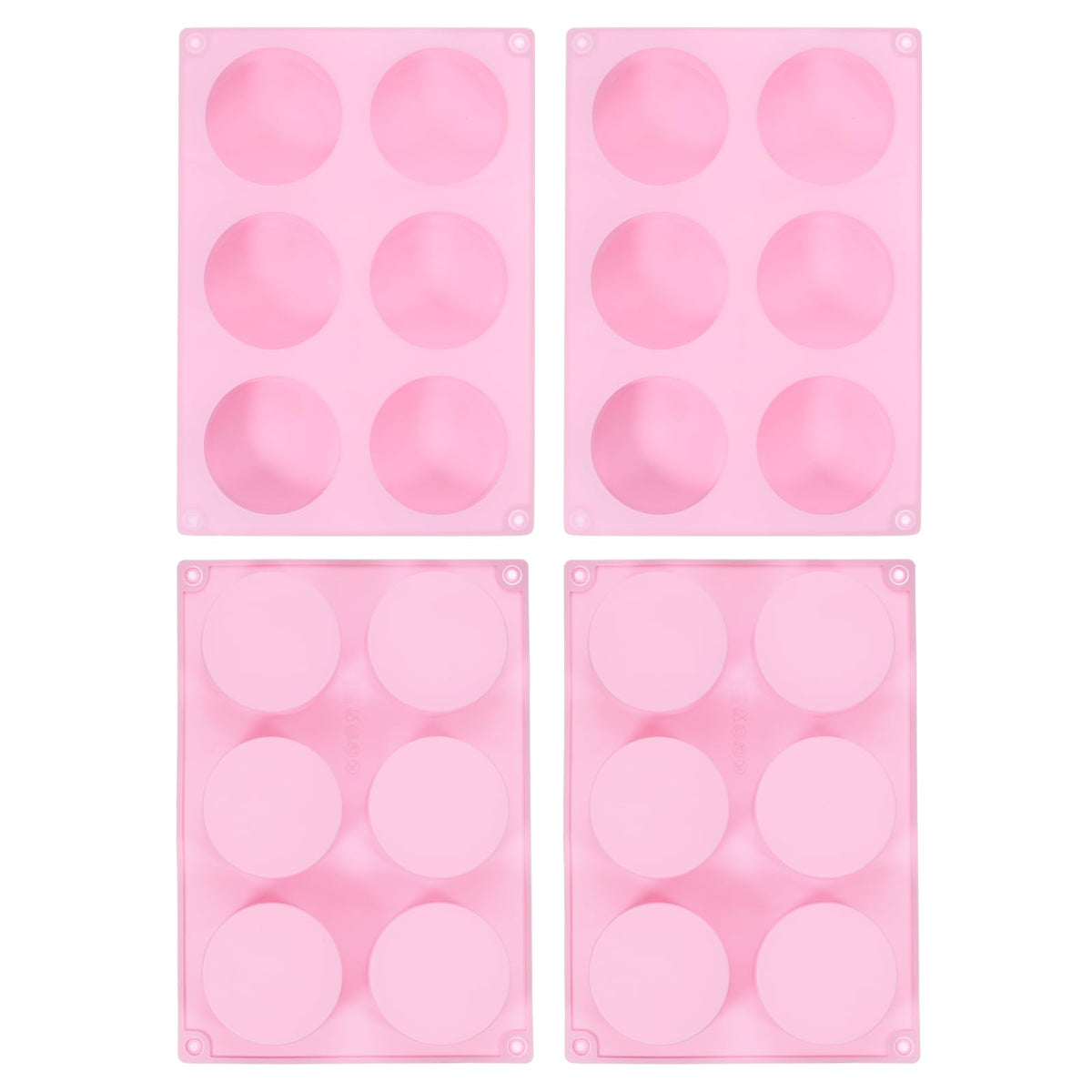 uxcell 4pcs Silicone Muffins Pan, 6 Cup Silicone Cupcake Pan Nonstick Baking Tray for Muffins, Cupcakes, Dishwasher Safe, Green