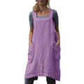 YESDOO Cotton Linen Apron Cross Back Apron for Women with Pockets Pinafore Dress for Baking Cooking
