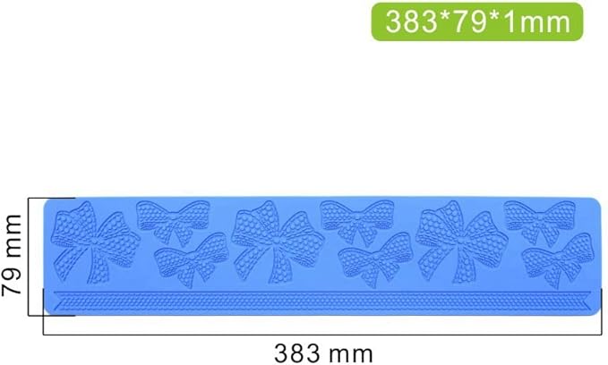 Bow-knot Silicone Fondant Embossing Mat Sugarcraft Bow-knot Lace Pattern Cake Mats Fondant Pastry Embossing Mat Fondant Cake Decorating Mold Sugar Lace Pad Baking Tools