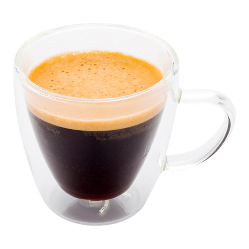 Restaurantware 6 oz Round Professional Glass Cafe Cup, 10 Pack